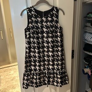 J Crew houndstooth silk dress